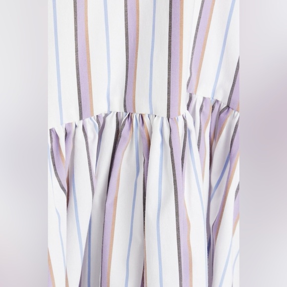 New! Veronica beard Radley Striped Halter Poplin Midi Dress 💜 size 8 NWT! - Picture 6 of 16